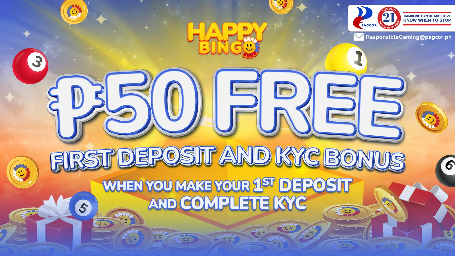 50 PHP First Deposit and KYC Bonus