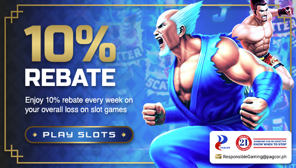10% Rebate Weekly on Slot Losses