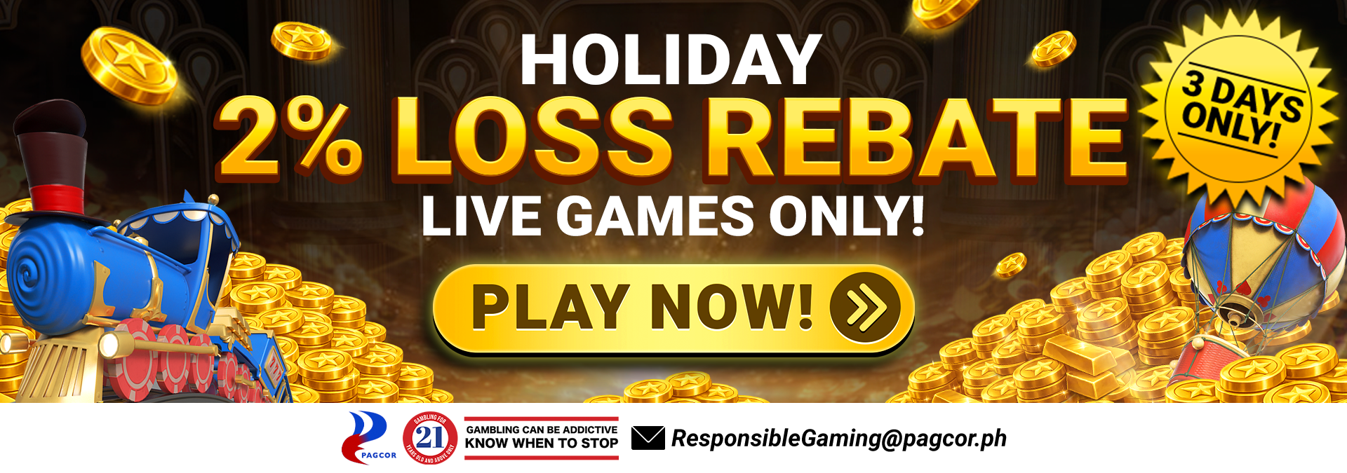 Holiday 2% LIVE Games Loss Rebate